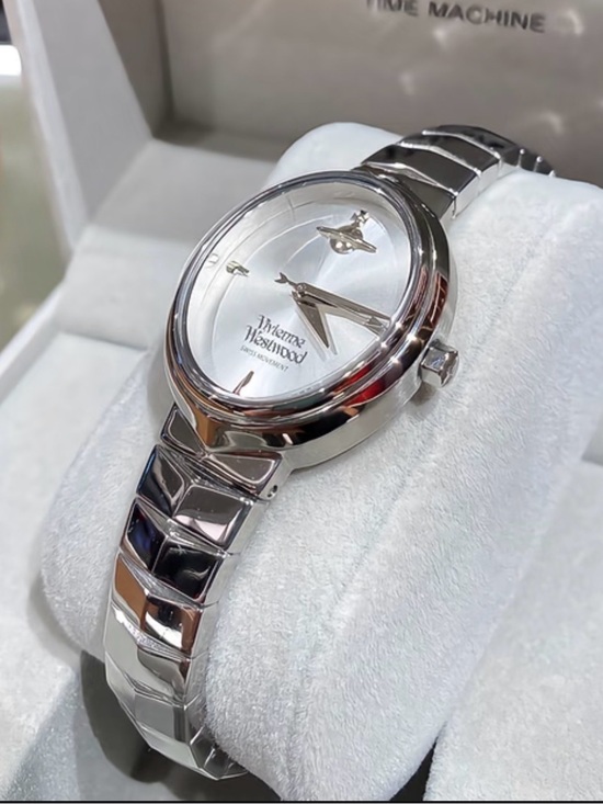Vivienne Westwood Silver Bracelet Watch with Light Blue Iridescent Dial main image 8